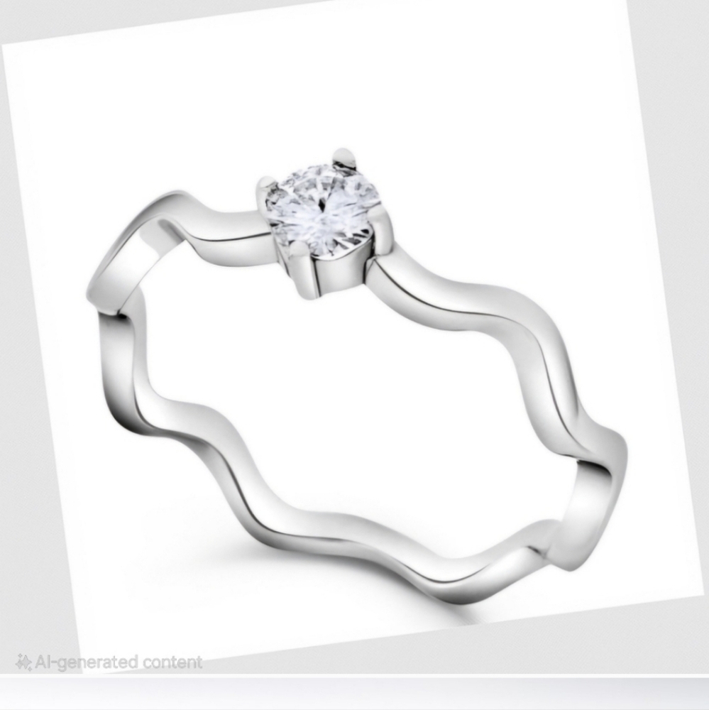 Francis Claire Princess-cut Moissani 0.24 CT, DEF-color Sterling Silver Rhodium